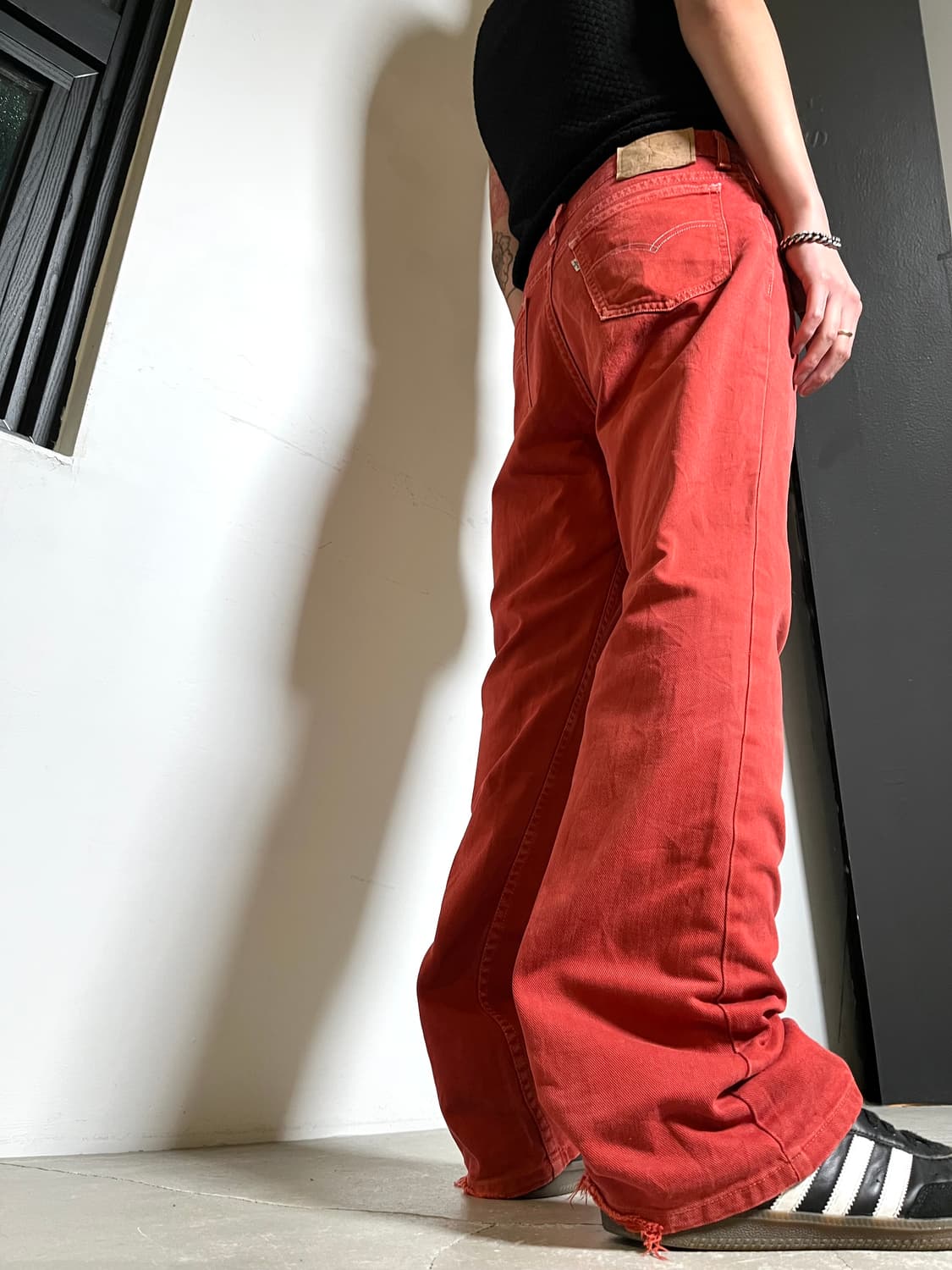 Red Color Boots Cut Pants 상품이미지1