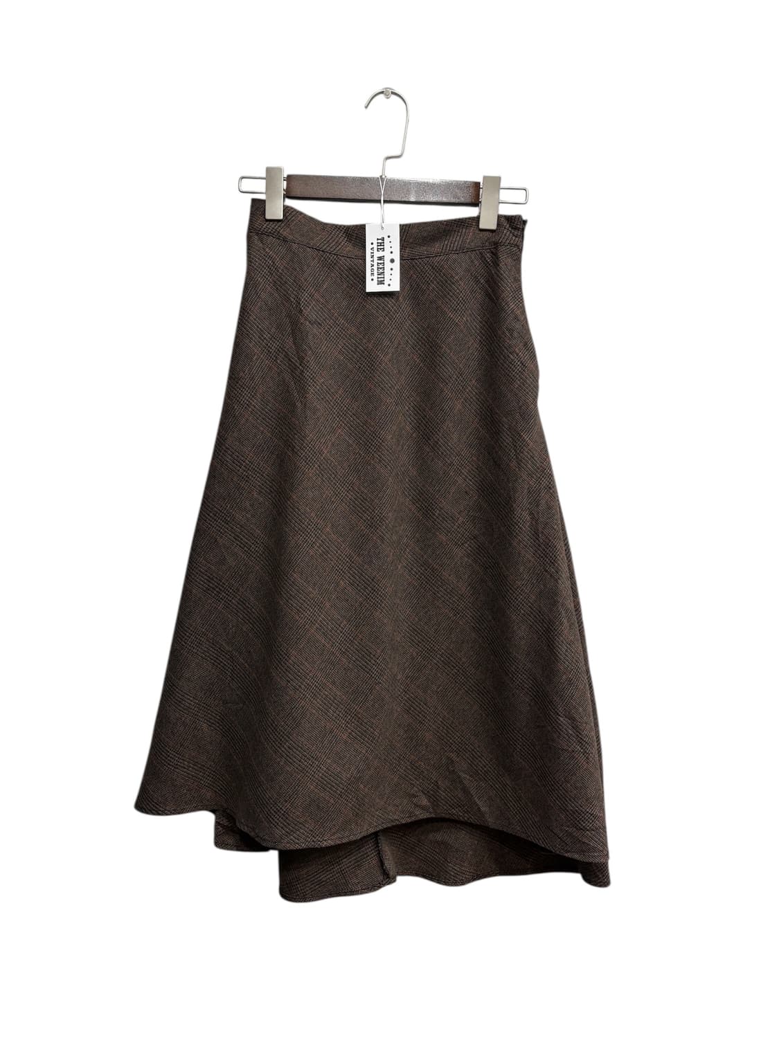 Japanese Vintage 체크 롱스커트 상품이미지1