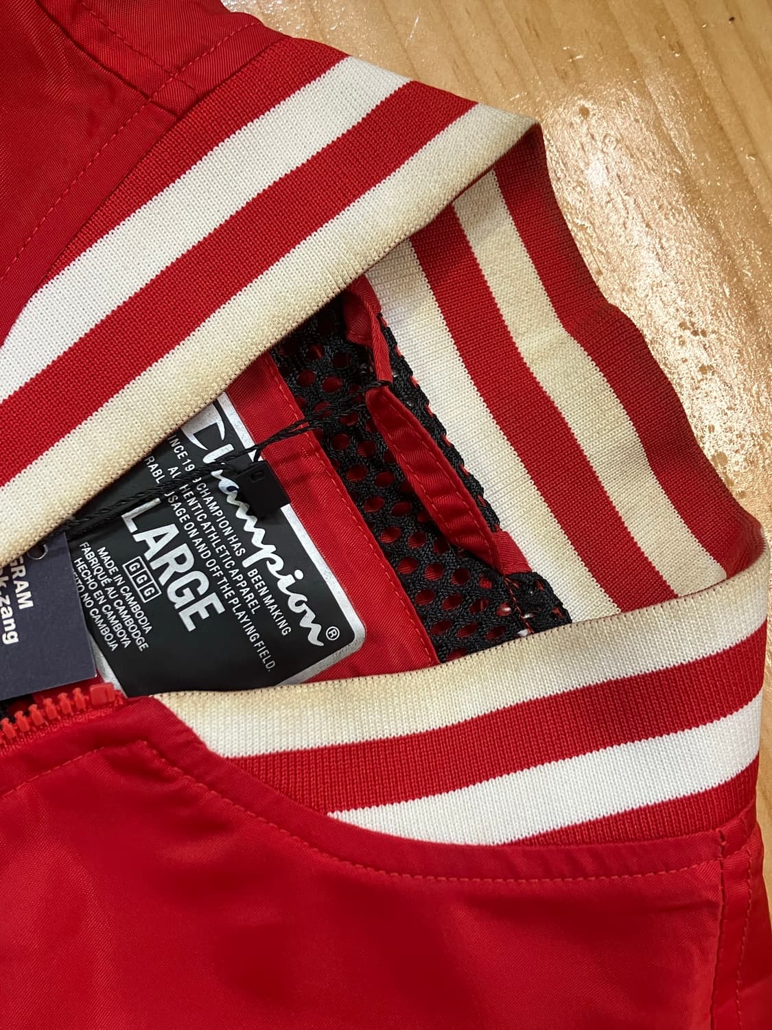 챔피온 빅 로고 트랙 자켓 레드 L  #csz2508 상품이미지7