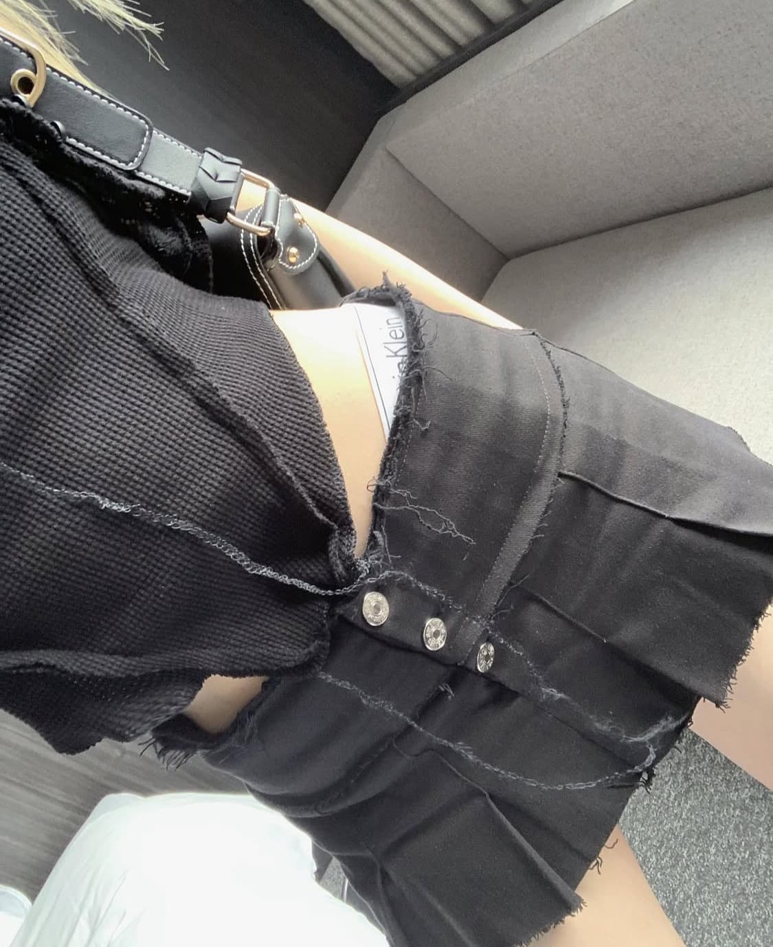 스젠 Leni button low waist skirt 스커트 상품이미지3