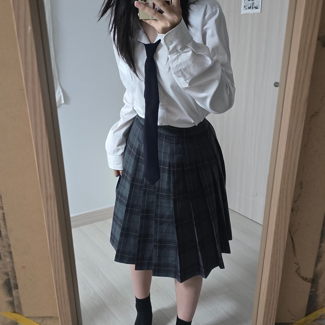 Japanese Vintage 일본 여고 교복 치마 상품이미지2