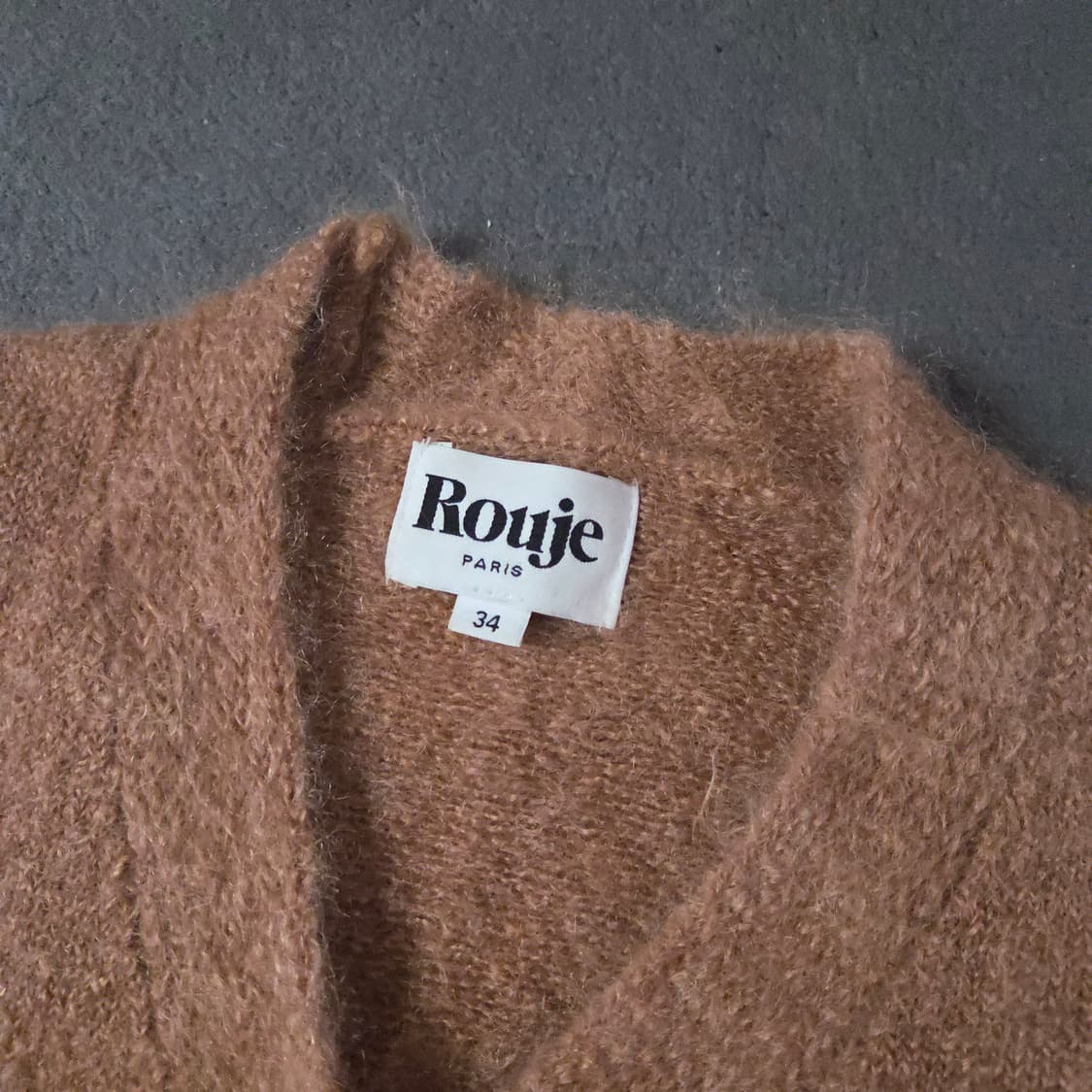 Rouje Paris NONO 볼레로 반팔 모헤어 가디건 34 상품이미지4