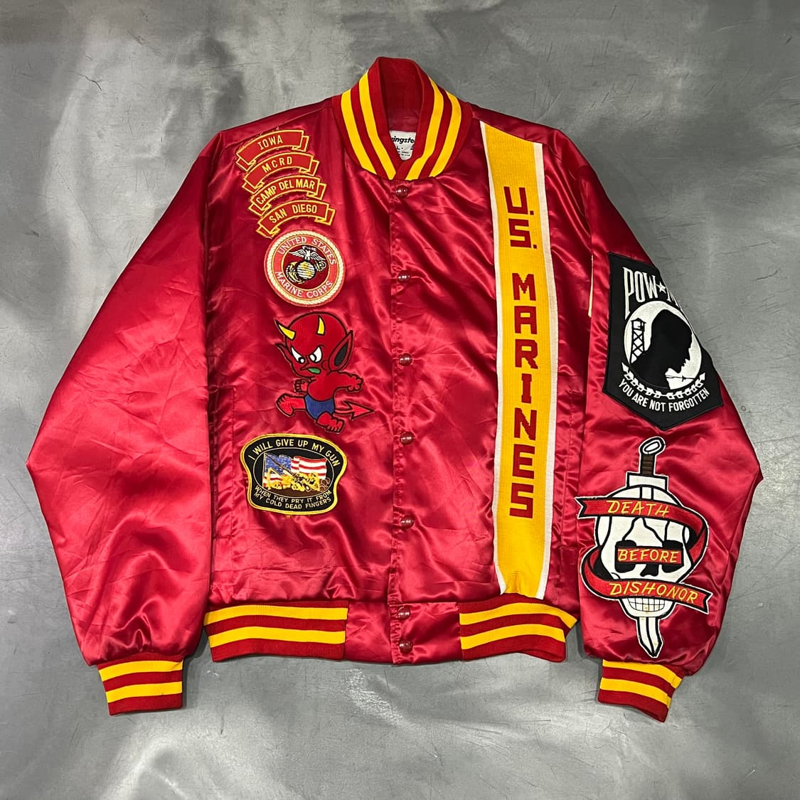  USA 스윙스터 패치 새틴 자켓 y14582 상품이미지1