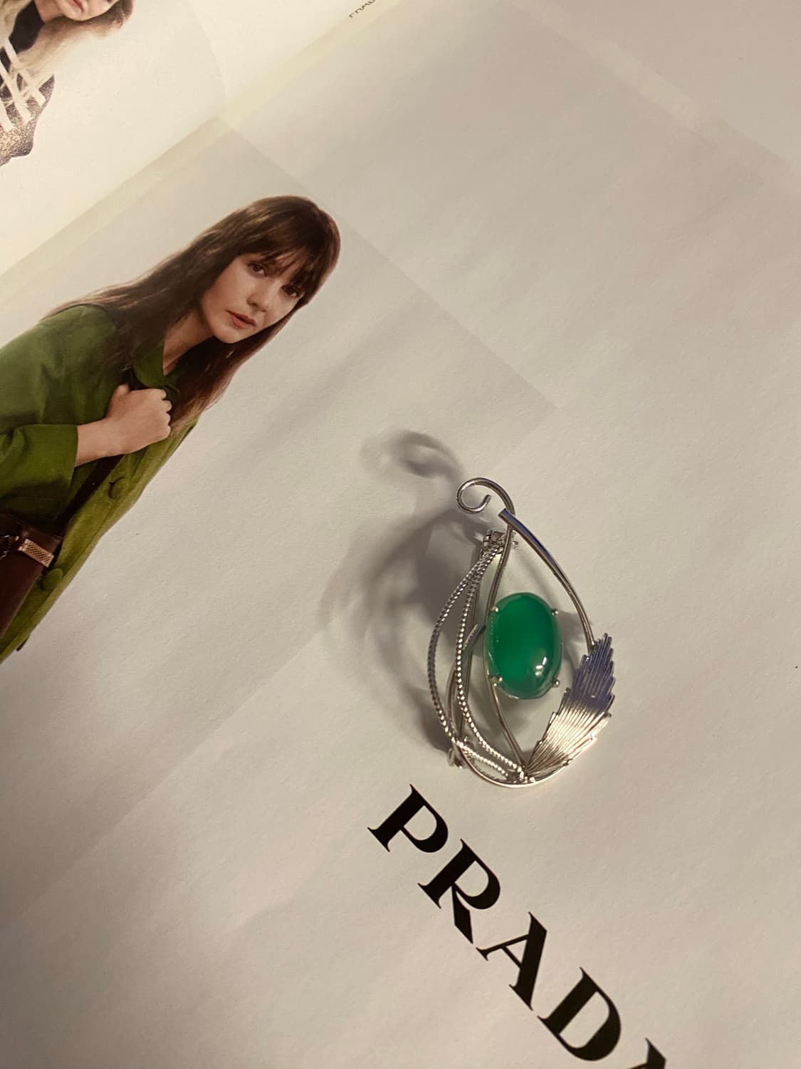 빈티지 그린 유색 브로치  상품이미지2