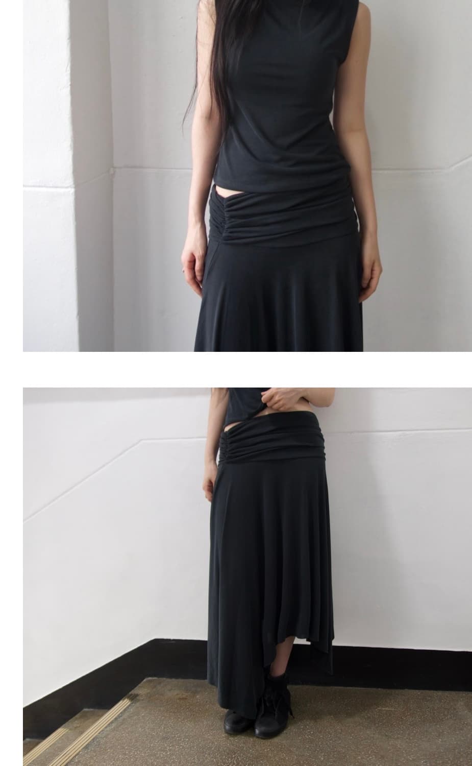디에이디 미디 셔링 스커트 상품이미지5