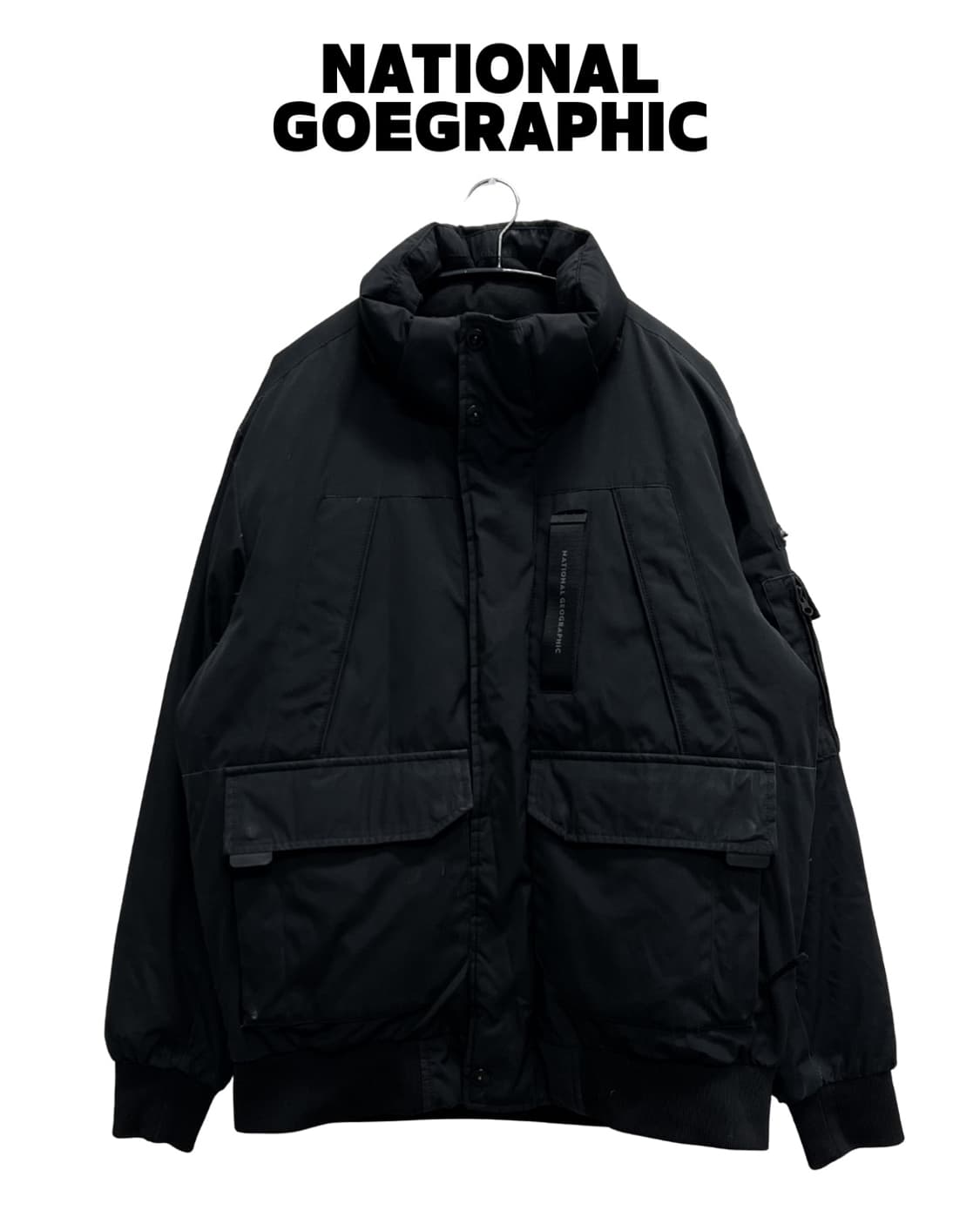 내셔널지오그래픽 타루가 구스다운 패딩 봄버 자켓 블랙 상품이미지1