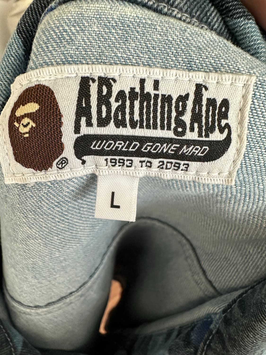 베이프 카모 데님 자켓 L사이즈 상품이미지2