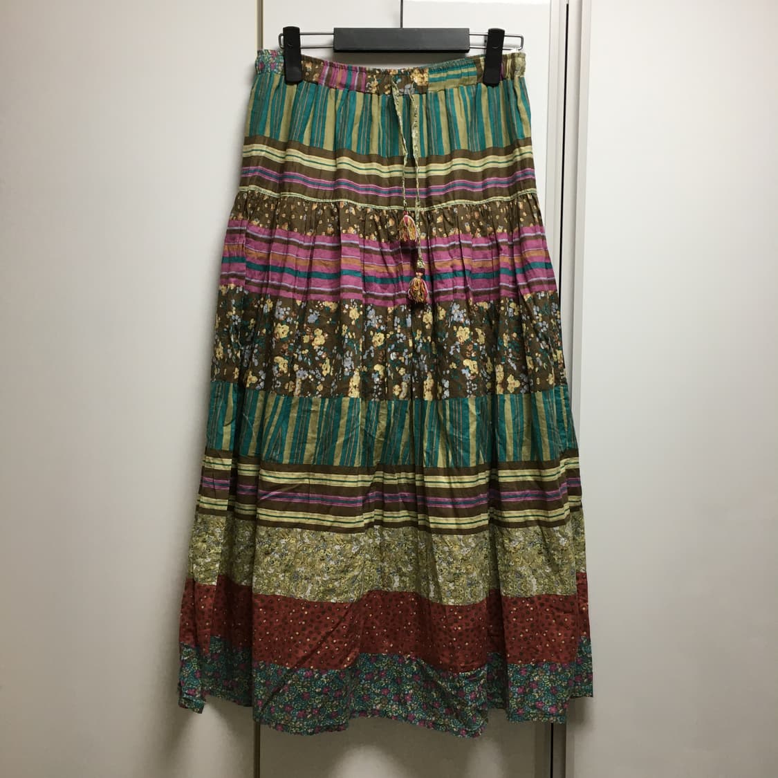 일본 빈티지 롱스커트 모리걸 하구미 히피 지구네 상품이미지1