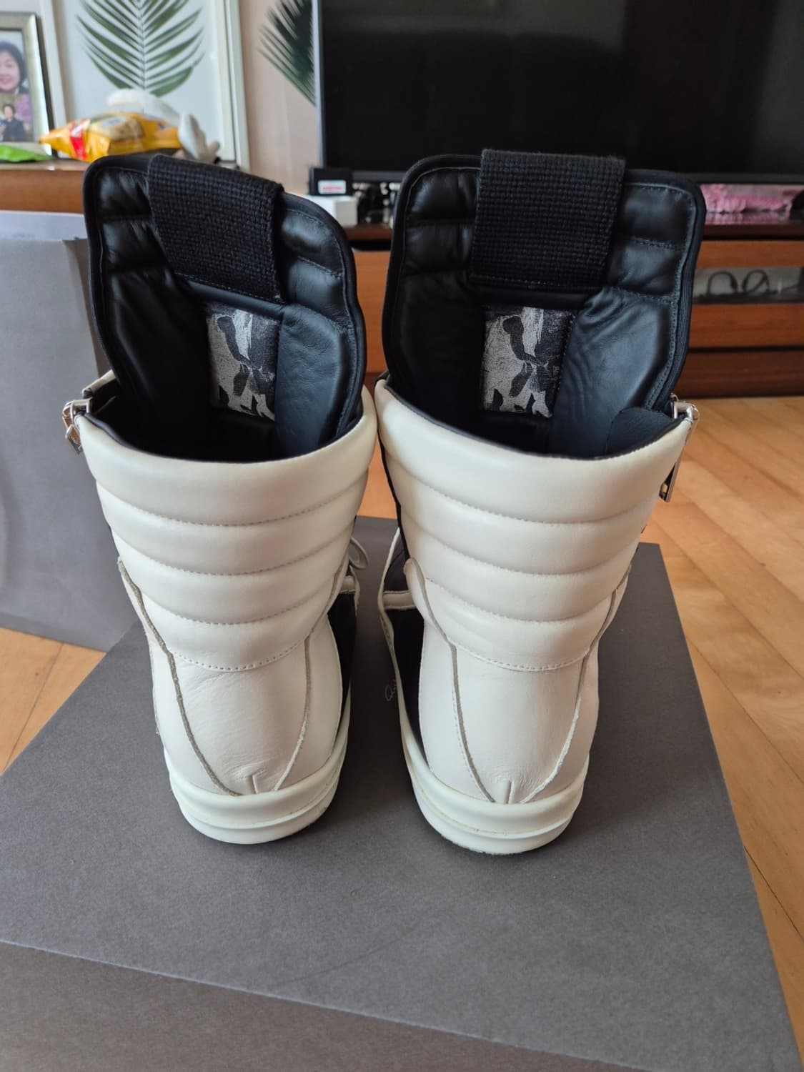 [43] 릭오웬스 지오바스켓 하이 밀크 블랙 상품이미지3