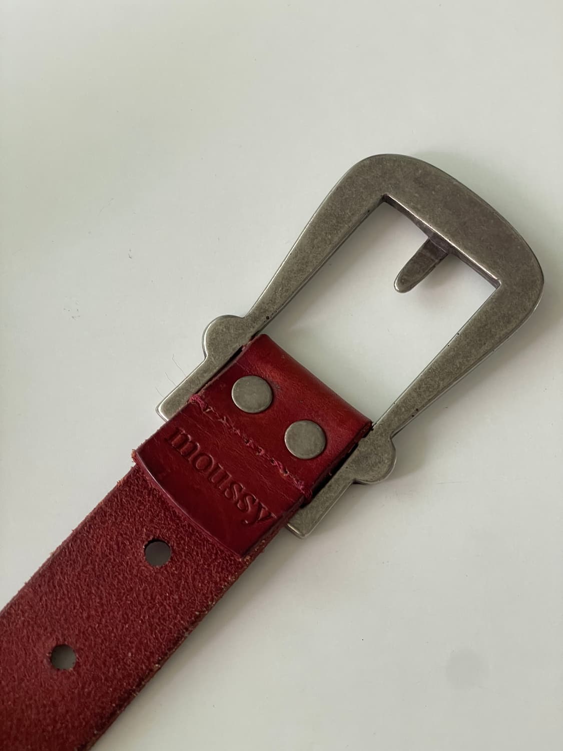 MOUSSY Vintage Red Leather Belt 상품이미지2