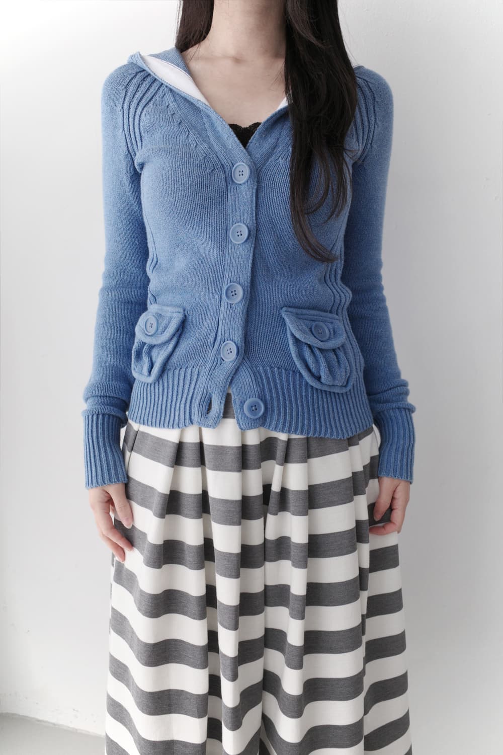 knit pocket hood cardigun 상품이미지5