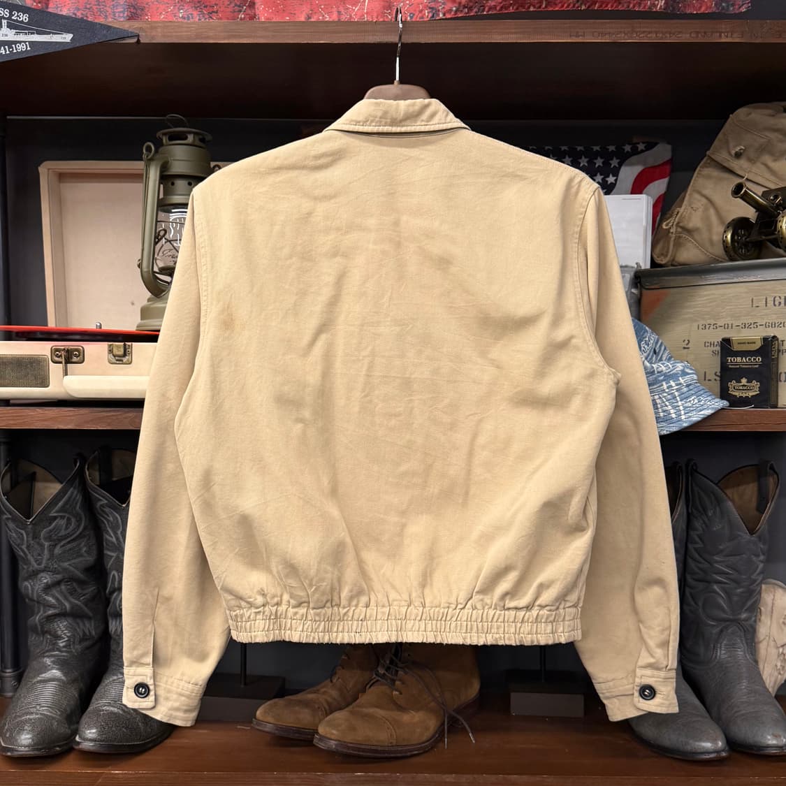 90s 폴로 랄프로렌 체크 라이닝 코튼 스윙탑 자켓 블루종 N651 상품이미지5