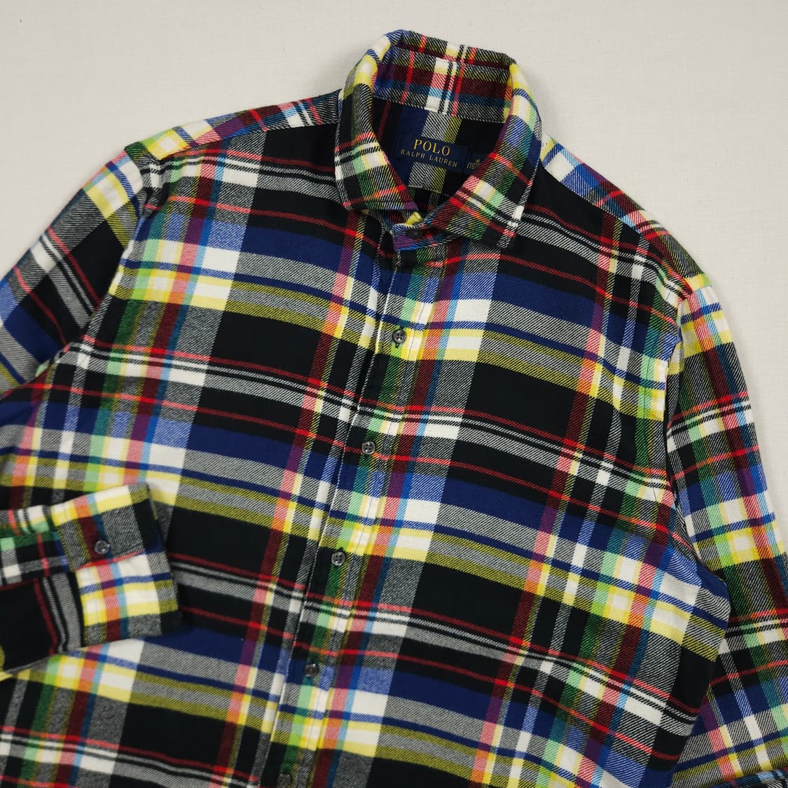 M(95) 폴로랄프로렌 플란넬 크리스마스 체크셔츠 상품이미지1