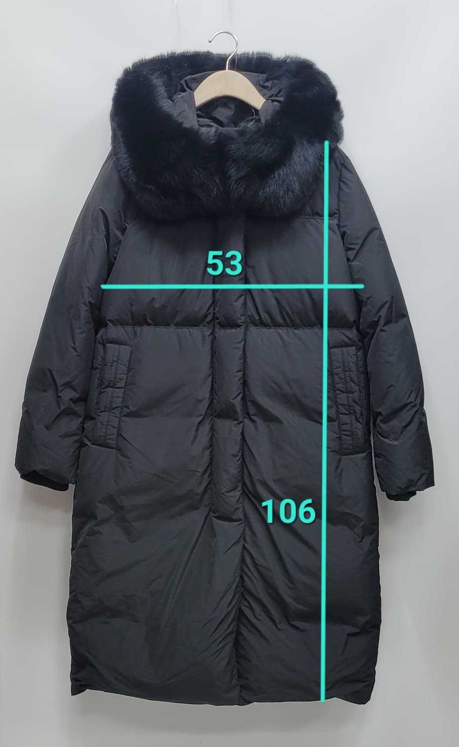 SISLEY 시슬리 폭스퍼 후드 다운 롱 패딩 / 여 42 (90)
 상품이미지10