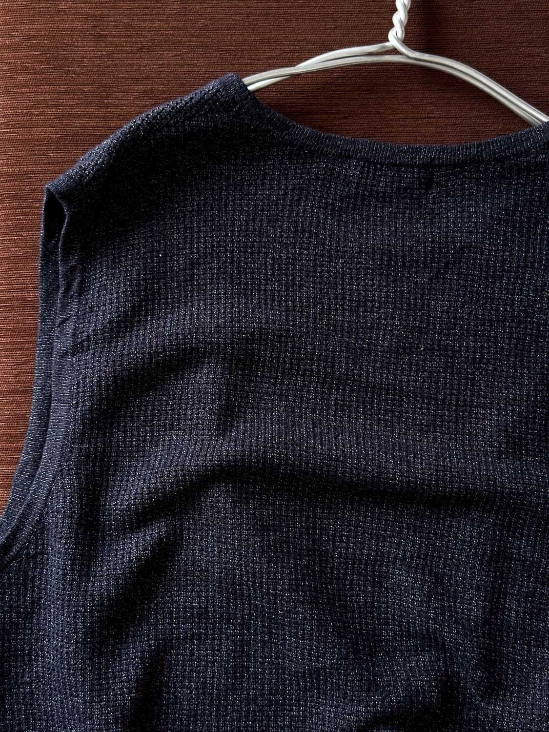 Cotton blend rib knit vest top 상품이미지6