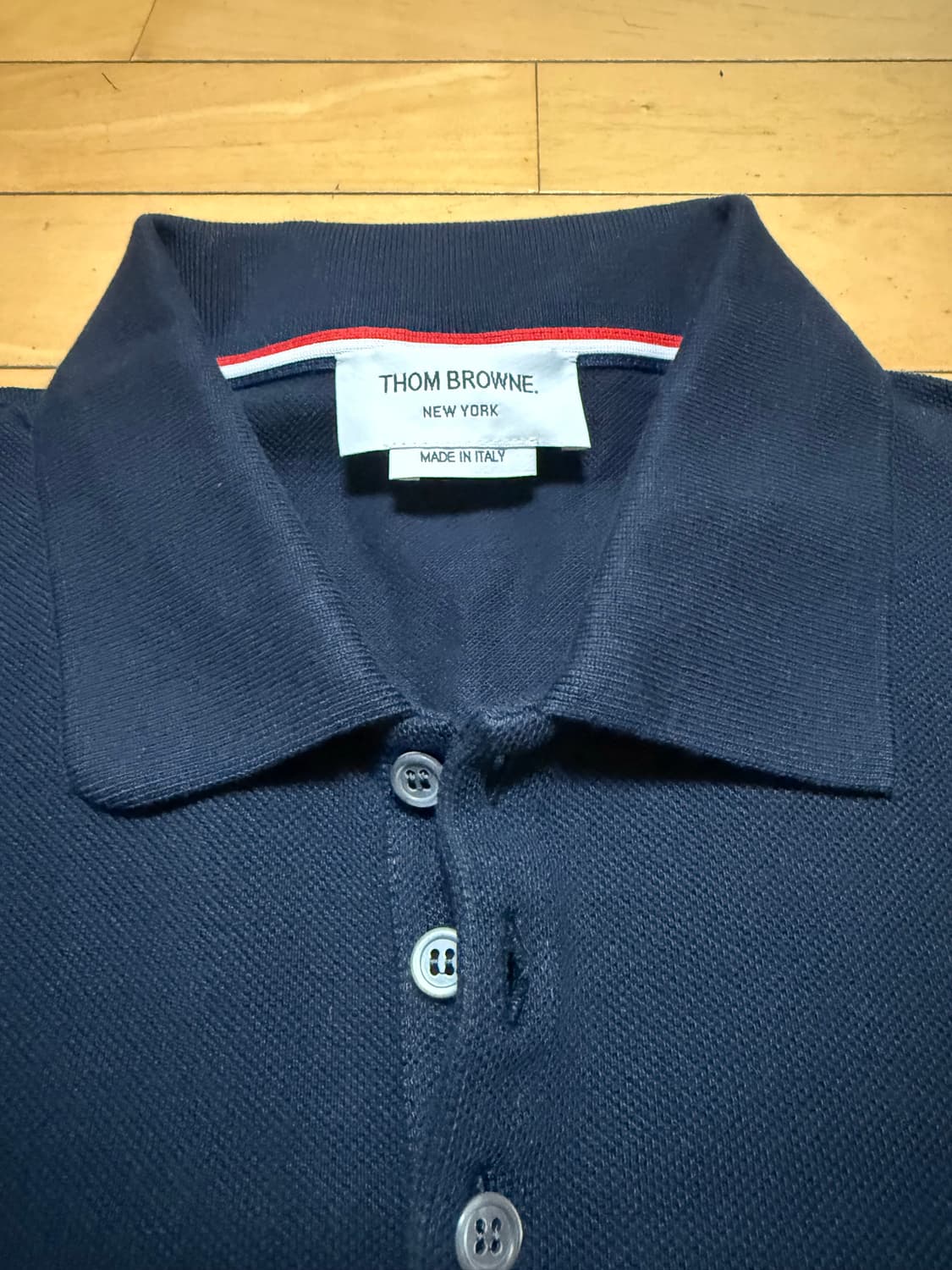 톰브라운 클래식 피케 사선 숏슬리브 폴로 네이비(4사이즈) 상품이미지2