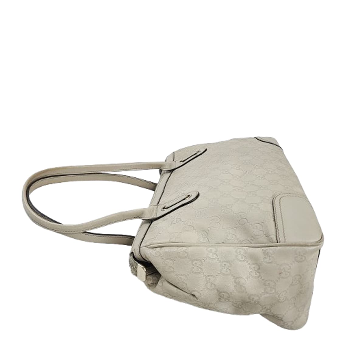 정품 구찌 177052 베이지 레더 GG 시마 핸드백 상품이미지5