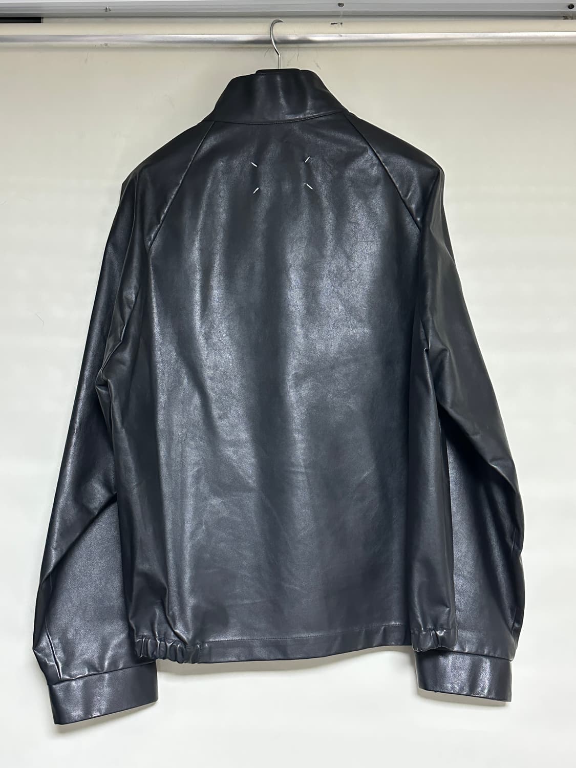 (50) 마르지엘라 17fw 블랙 레더 헤링턴 블루종 자켓 상품이미지8