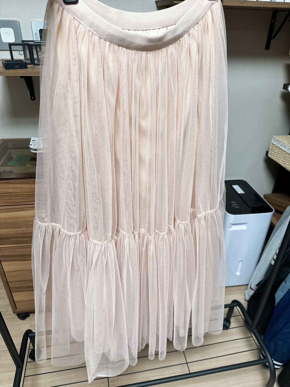 로엠 샤스커트 핑크베이지(free)  상품이미지5