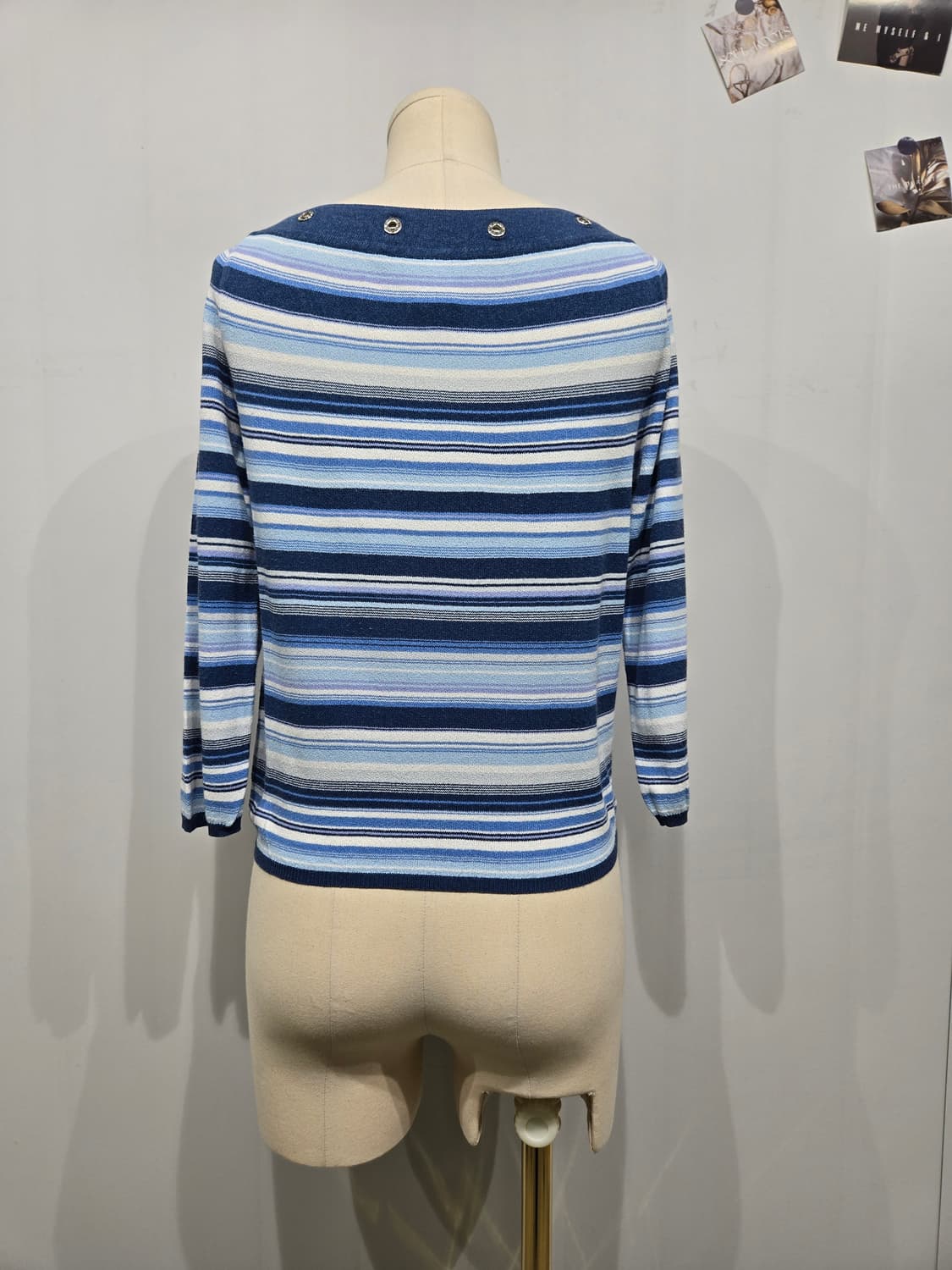 르코팽 스트라이프 보트넥 니트 긴팔 티셔츠 상품이미지2