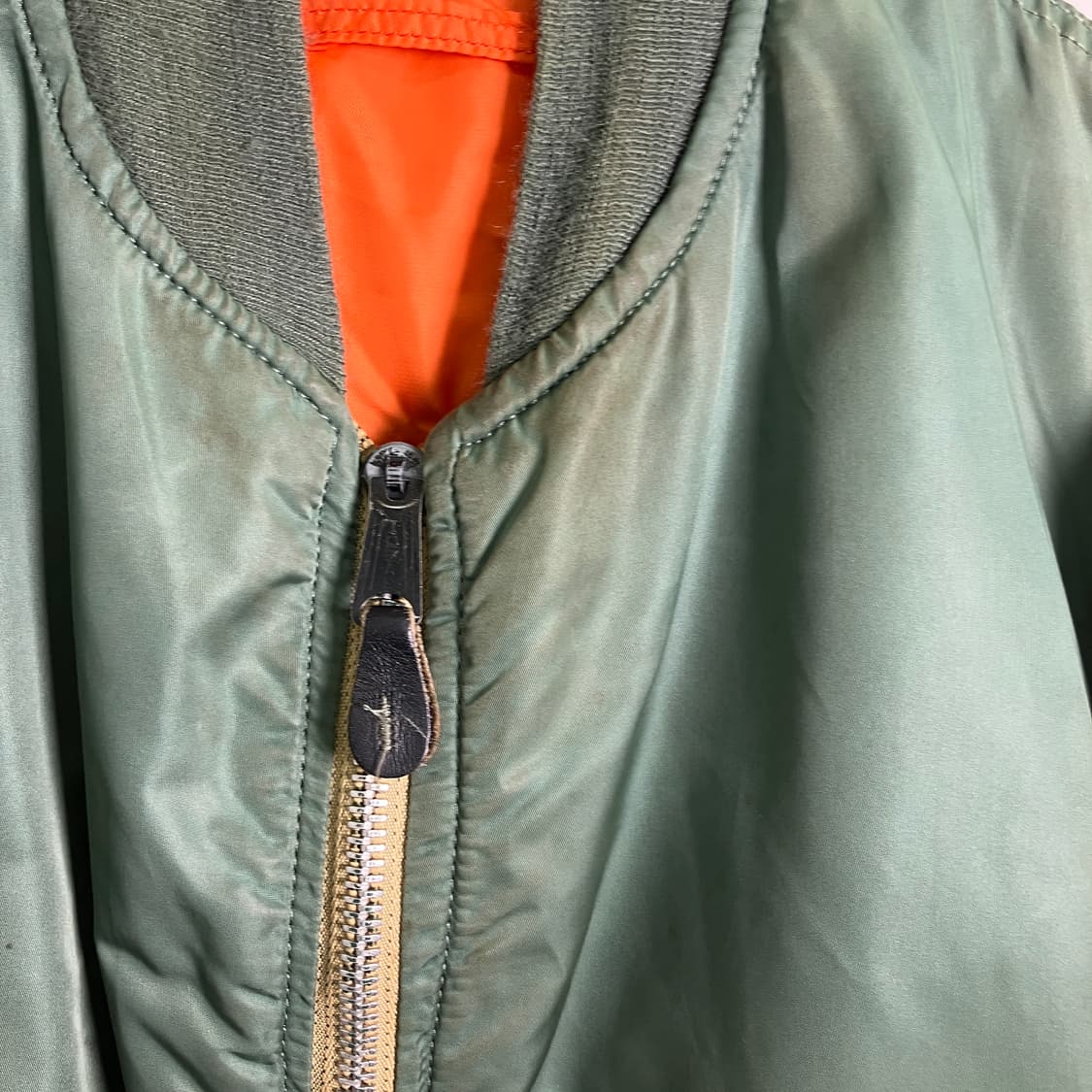 80's 알파인더스트리 카키 ma-1 항공점퍼  상품이미지9