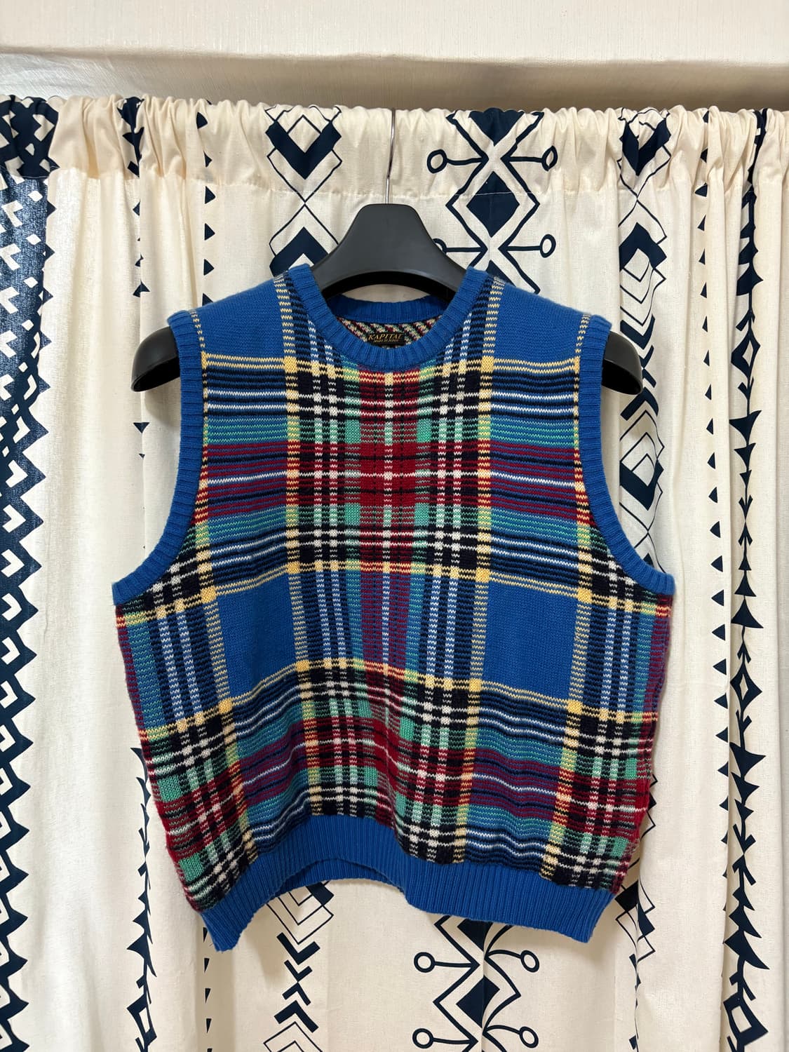 캐피탈 / 타탄체크 니트 베스트 상품이미지3