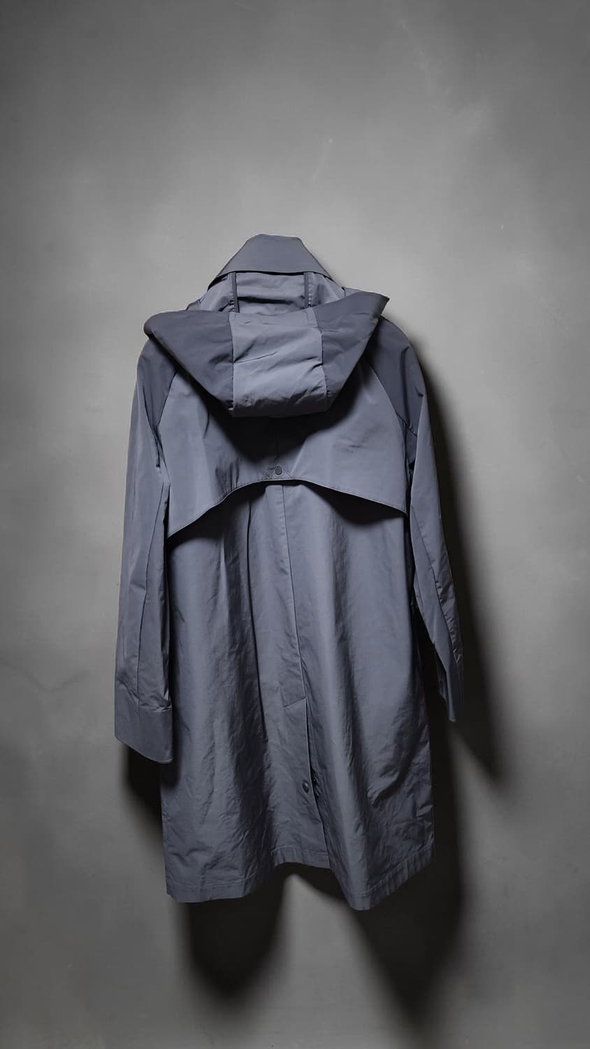 SIEG 하이넥 후드 심플 방수 코트 그레이 상품이미지3