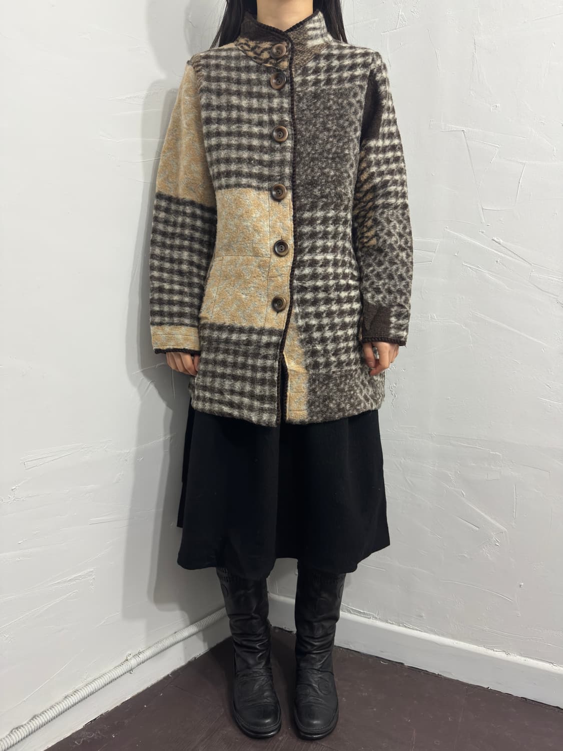 g.lu pattern button wool coat 상품이미지2