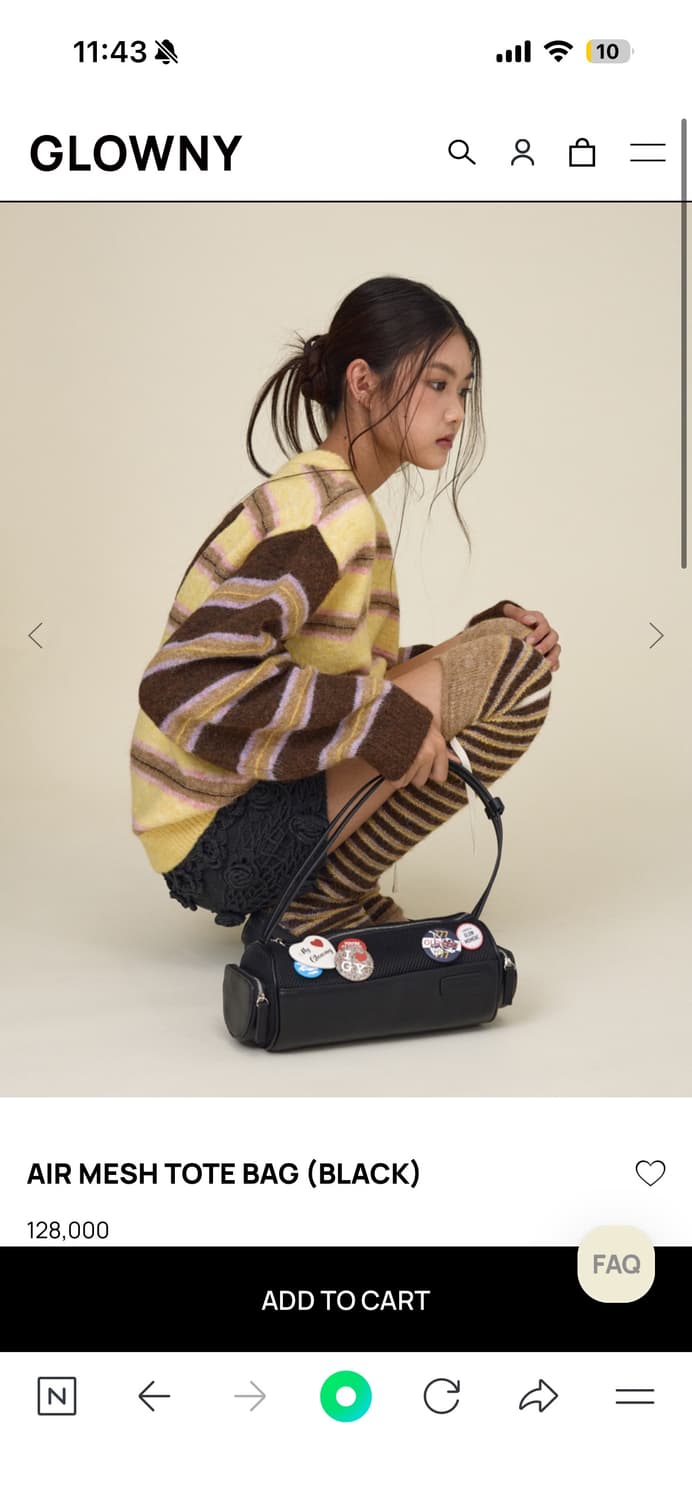 Glowny글로니 AIR MESH TOTE BAG (BLACK) 상품이미지3