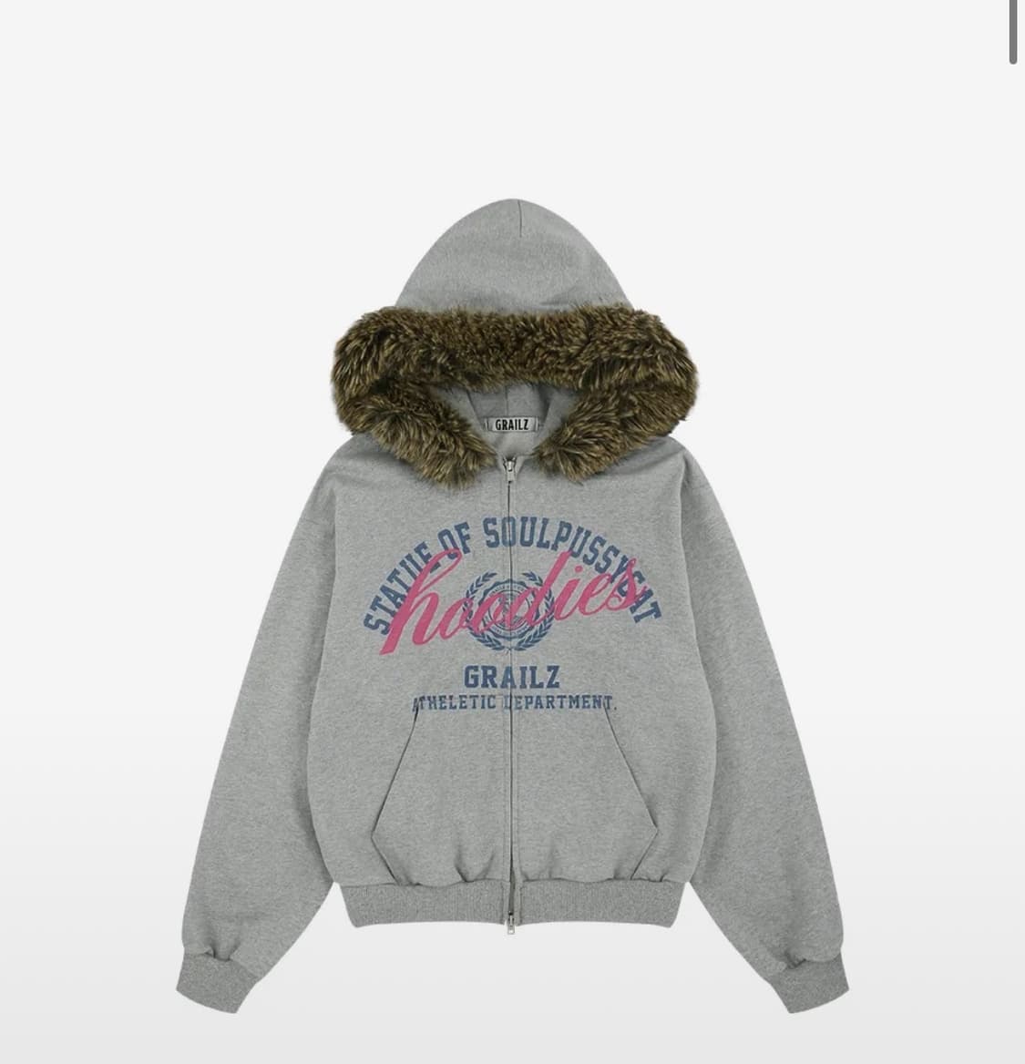[SOULPUSSSYCAT X GRAILZ] PARODY FUR ZIP 상품이미지1