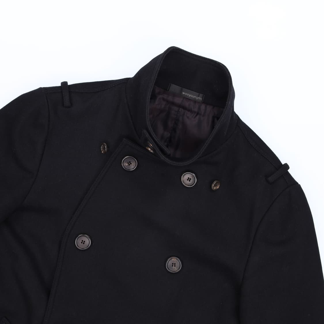 [105] 솔리드옴므 우영미 모헤어 캐시미어 혼방 코트 블랙 3833 상품이미지5