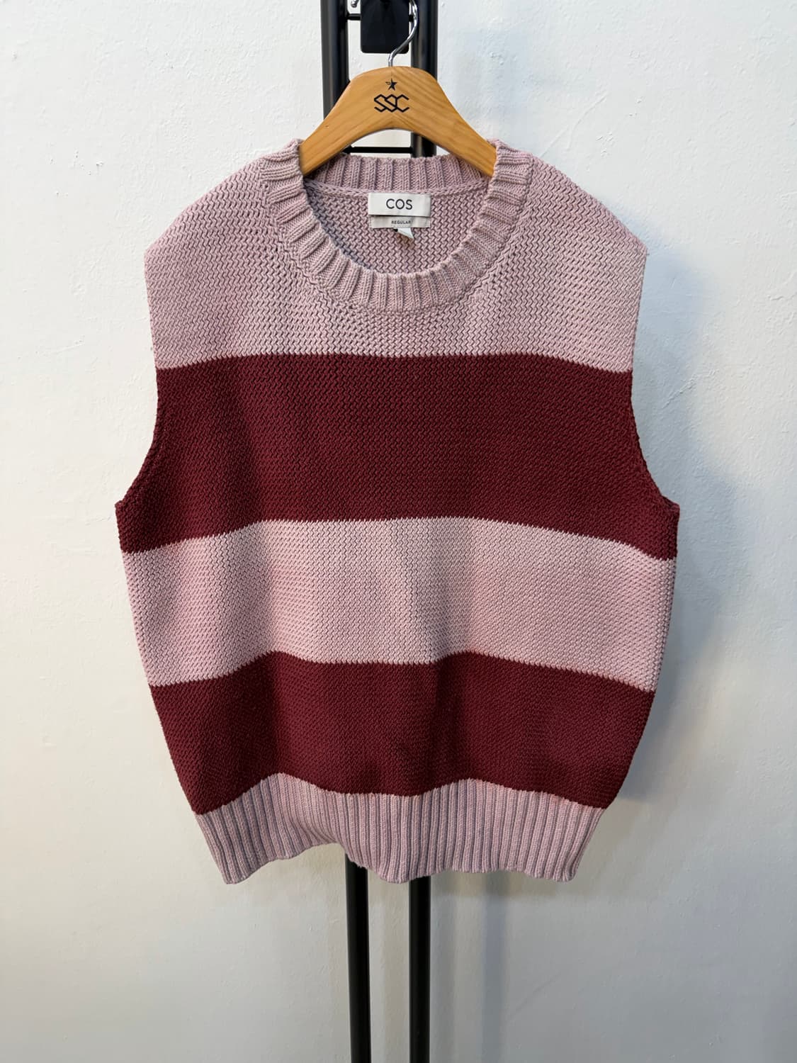 정품) COS 코스 남성 스트라이프 니트 탑 XL 상품이미지1