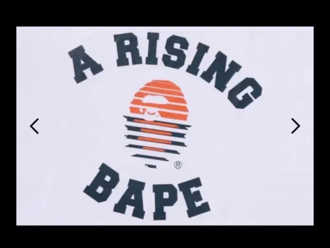 베이프 A RISING 라이징 반팔 티셔츠 화이트  상품이미지1