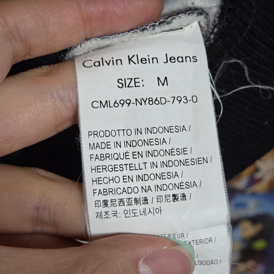 캘빈 클라인 차콜 기모 절개 후드집업 상품이미지10