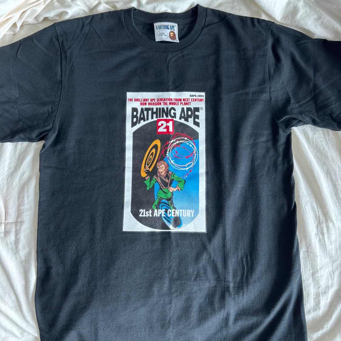 베이프 반팔티 검정 L 상품이미지3