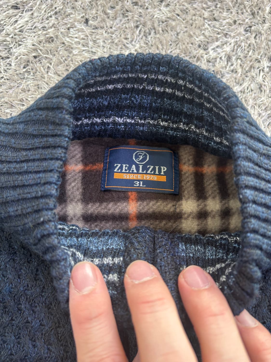 일본판 ZEALZIP 집업니트 사이즈 105-110 상품이미지3