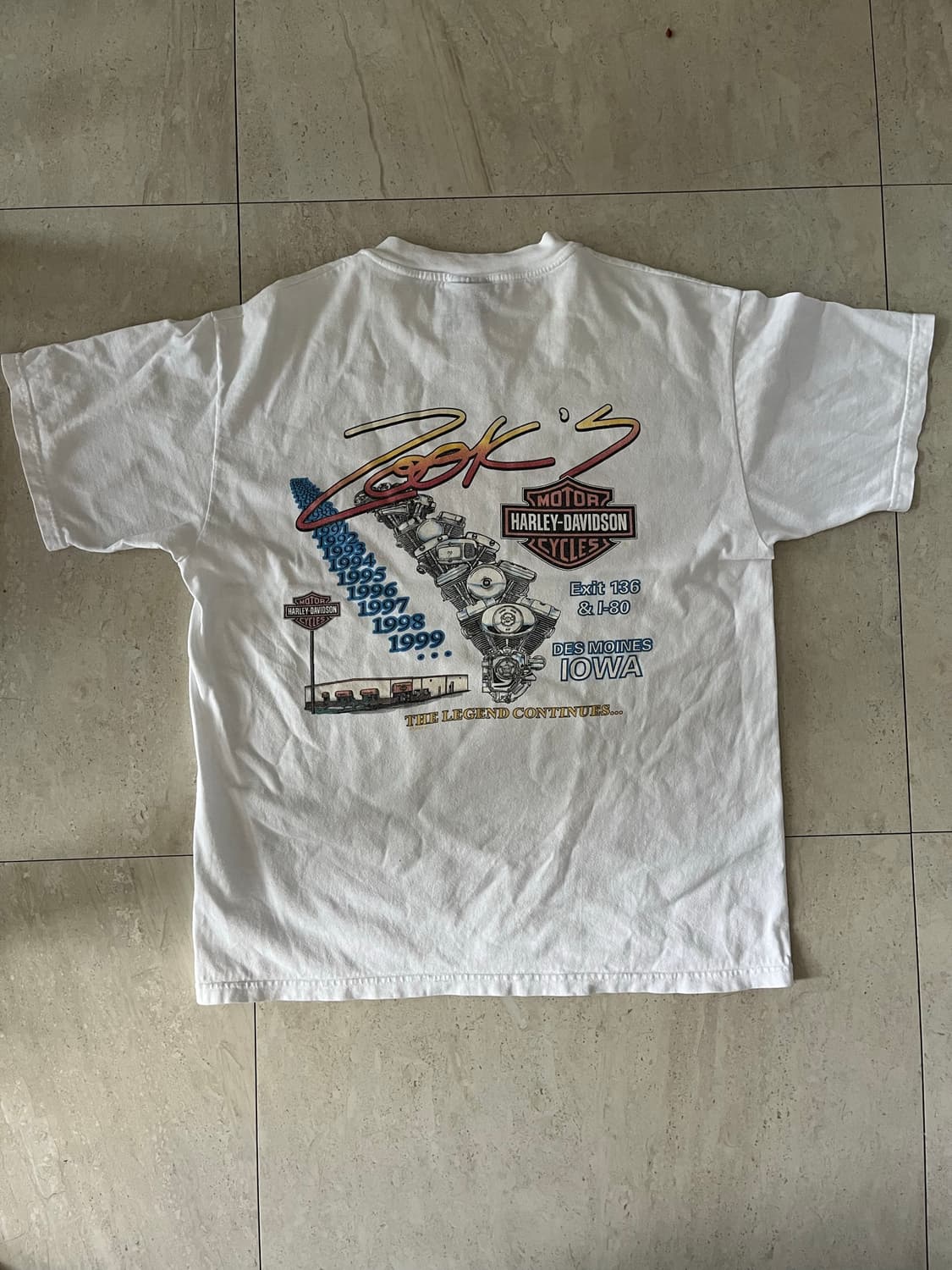 (L) 90s 할리데이비슨 반팔 티셔츠 상품이미지2