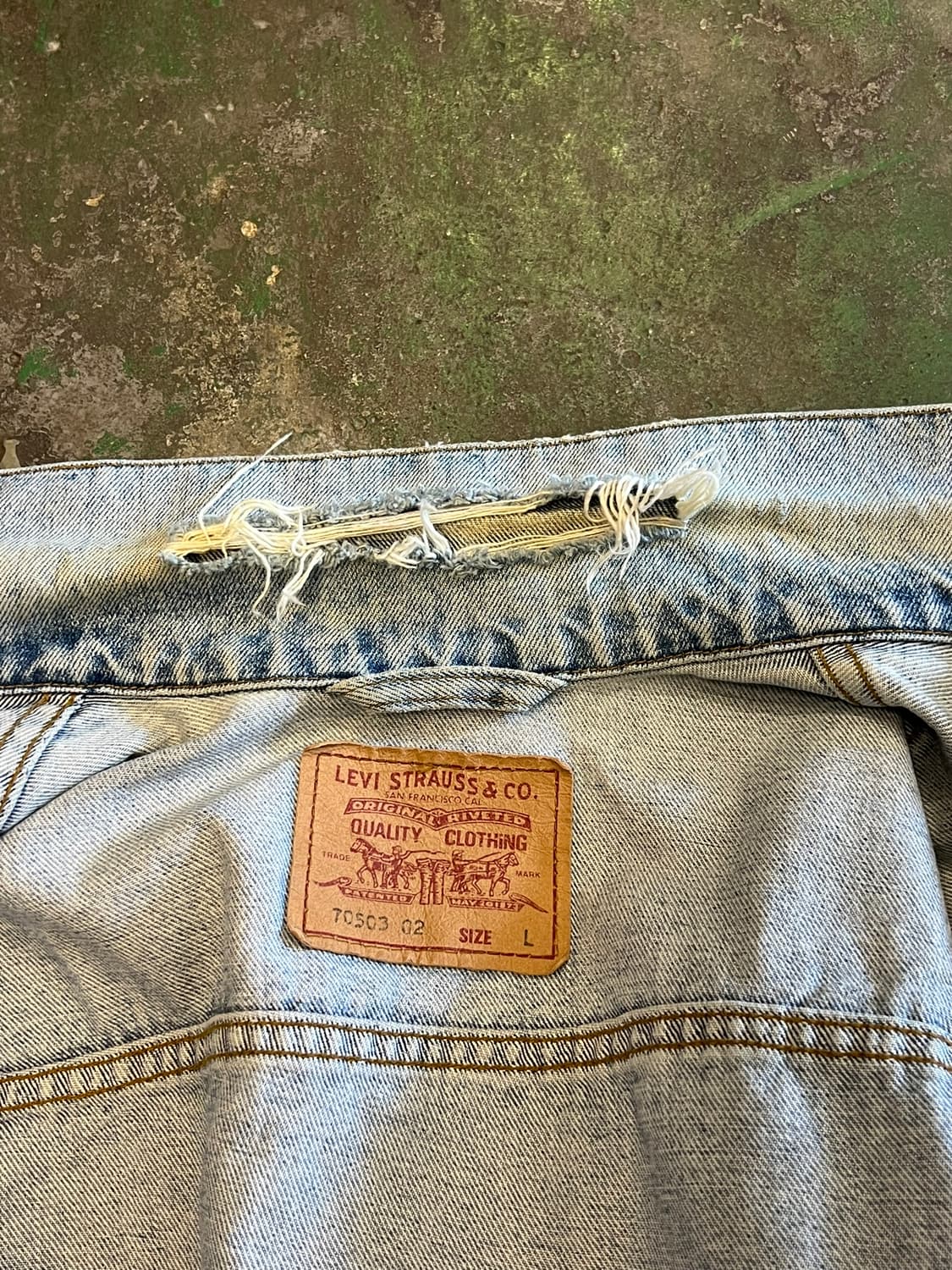 90's [L] 리바이스 빈티지 데님 트러커 자켓 유럽 타입3 상품이미지10