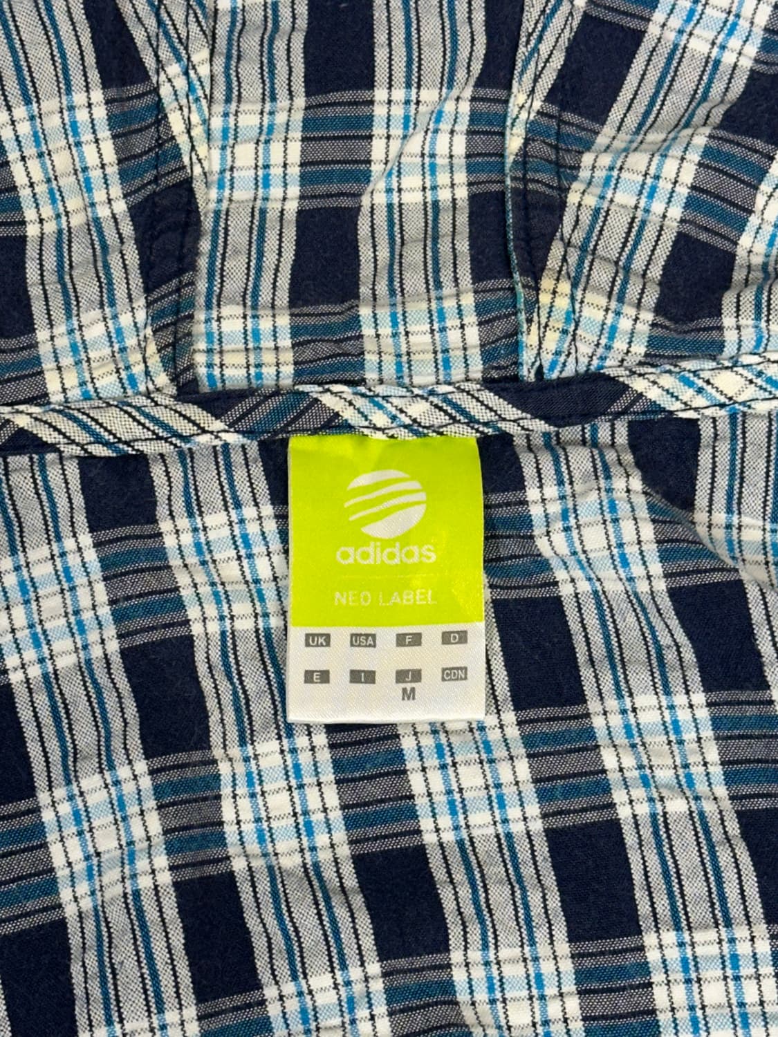아디다스 체크 후드 점퍼 바람막이 면 자켓 M 상품이미지7