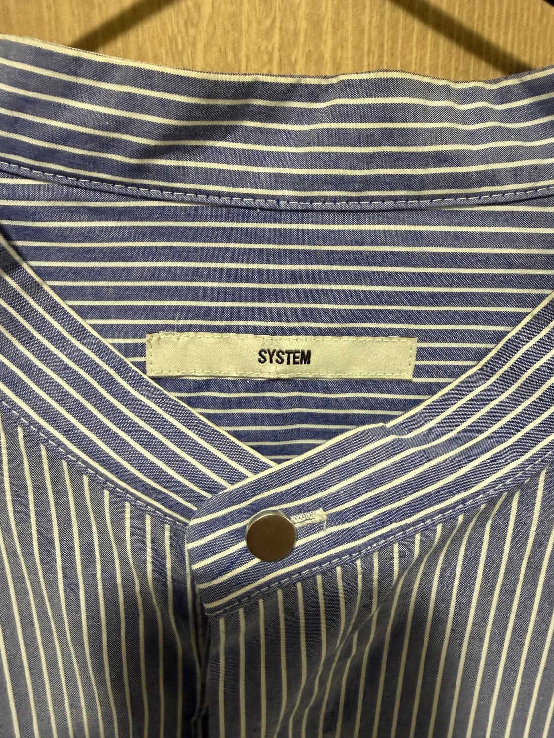 한섬 시스템옴므 스트라이프 오버핏 튜닉 셔츠 95 상품이미지3