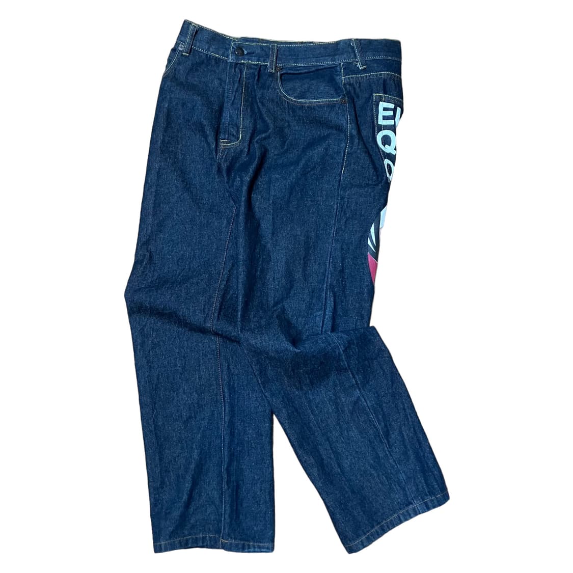 에비수 백프린팅 데님팬츠 34 상품이미지3