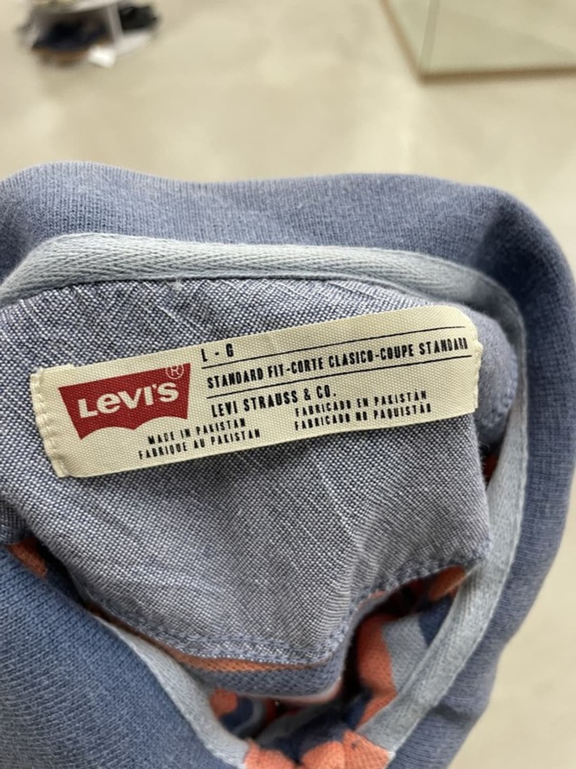 리바이스 스트라이프 폴로 셔츠 L 상품이미지4