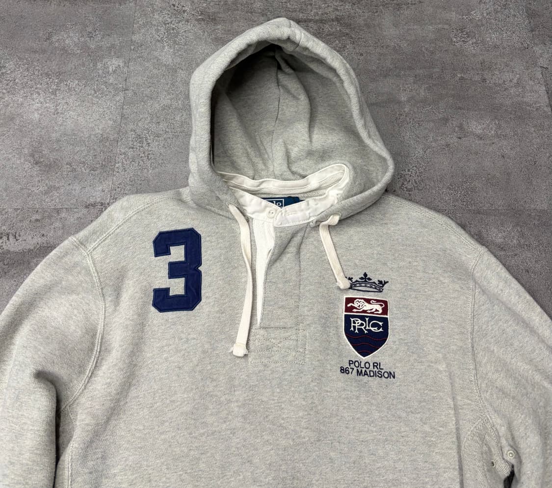 00s 폴로 랄프로렌 867 Madison 회색 후드티 상품이미지4