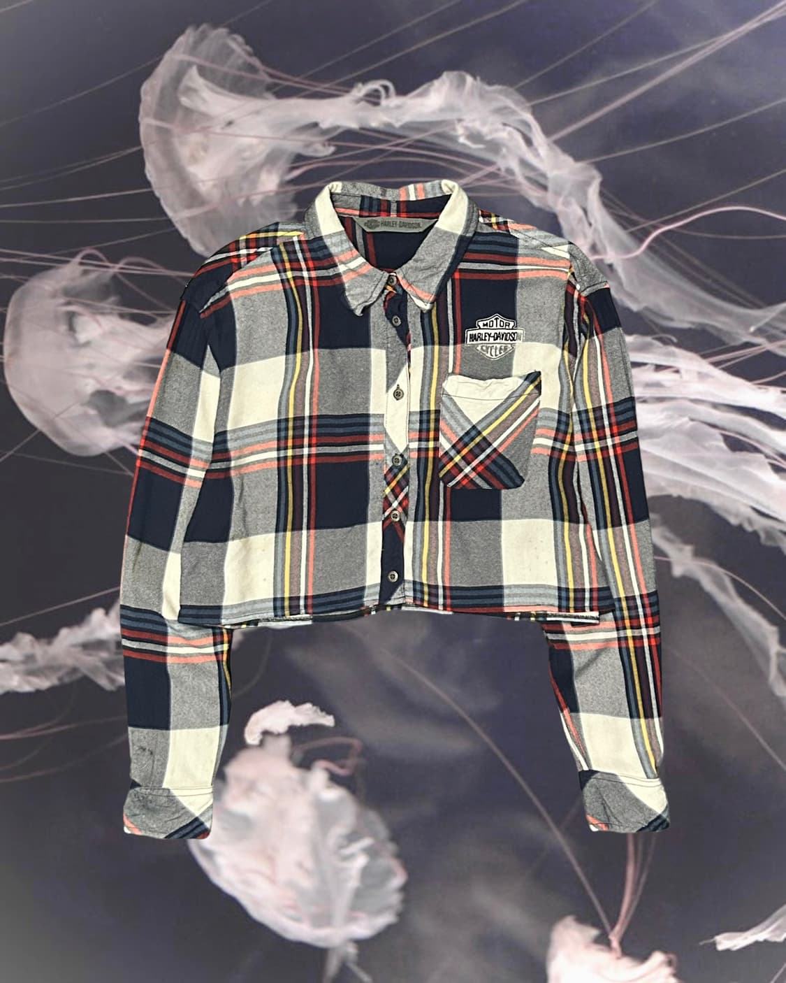 할리데이비슨 리메이크 크롭 셔츠 상품이미지1