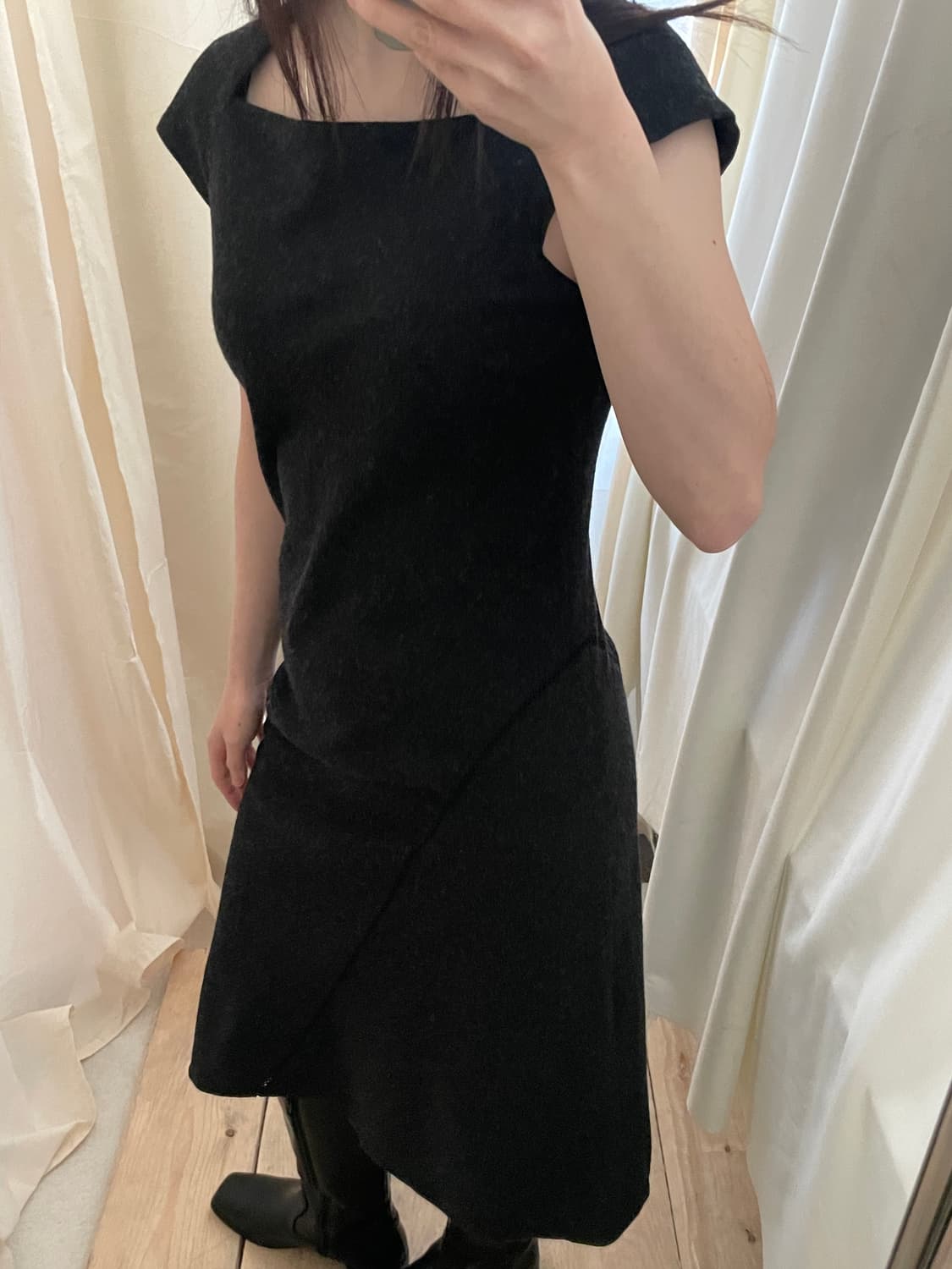 vintage cap sleeve wool dress 상품이미지10