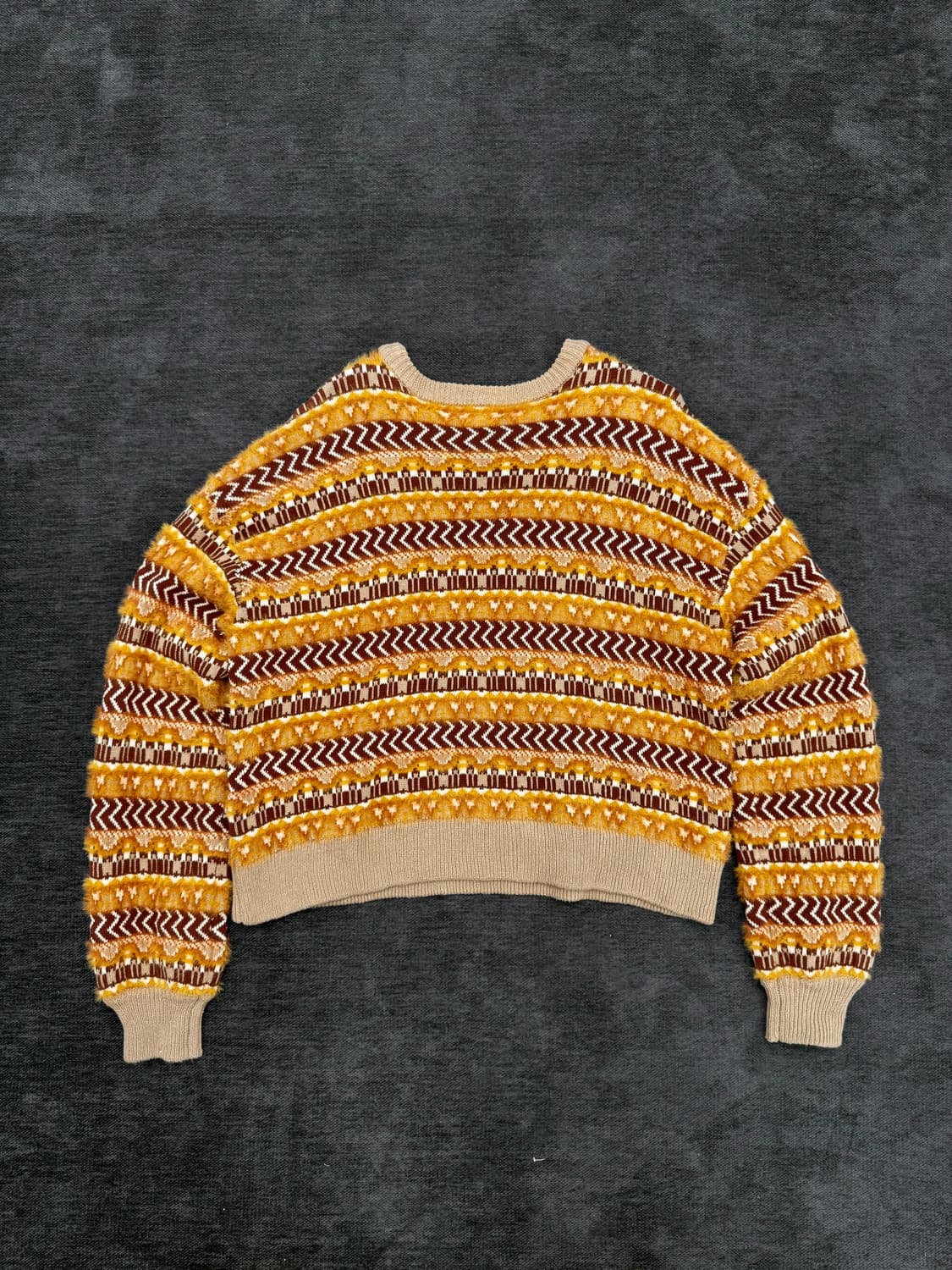 double name 크롭 패널 니트 상품이미지3