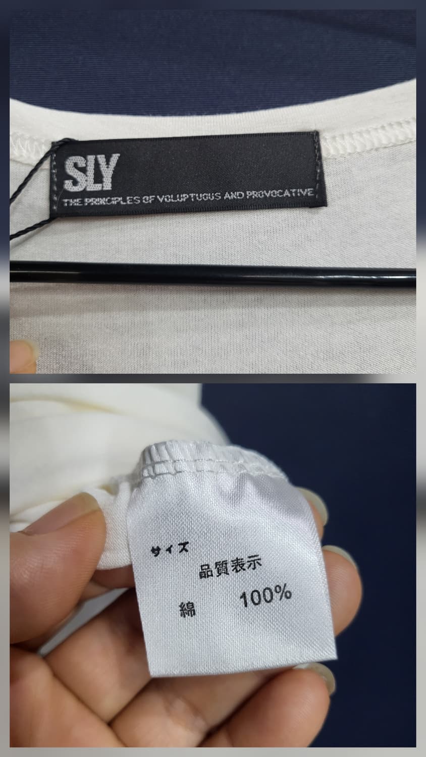 SLY 프린팅 프리 면티(새상품)일본판 상품이미지5