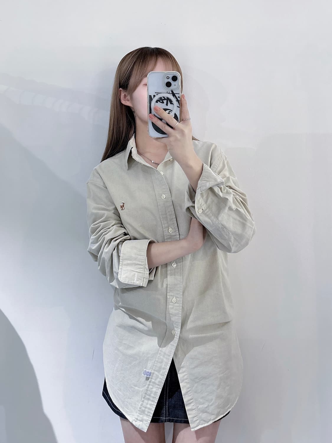 폴로랄프로렌 90‘s Japan 멀티포니 샌드베이지 셔츠 상품이미지2