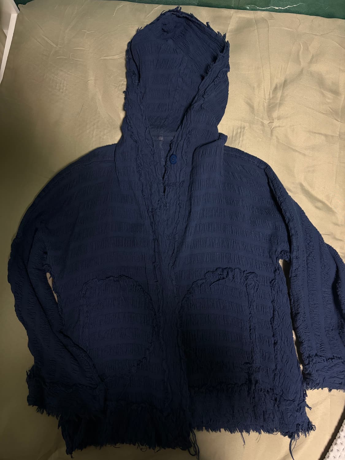 ISSEY MIYAKE cut-off knit hood jacket 상품이미지3