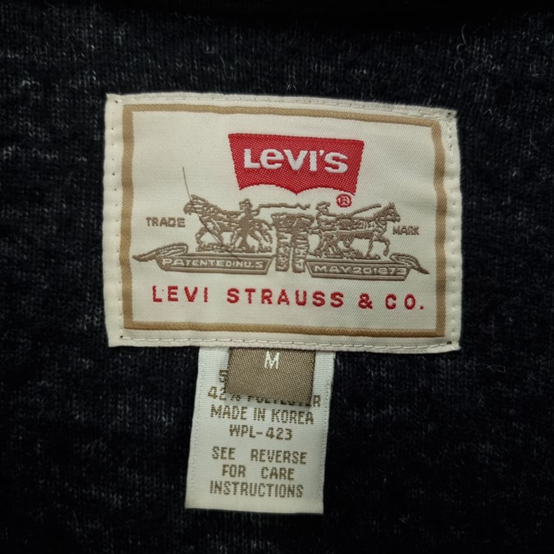 [리바이스] 오버사이즈 쉐르파 플리스 집업 자켓 챠콜 M19599 상품이미지8